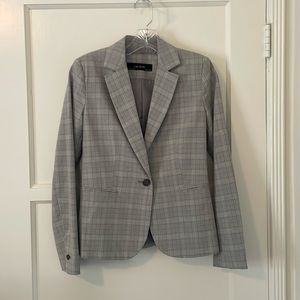 Zara Plaid Light Grey Blazer